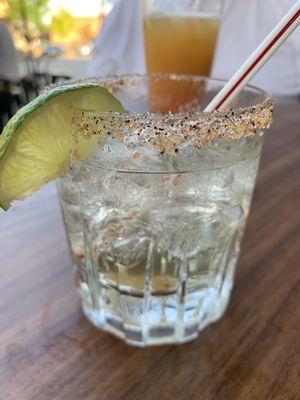 Smoked mezcal margarita