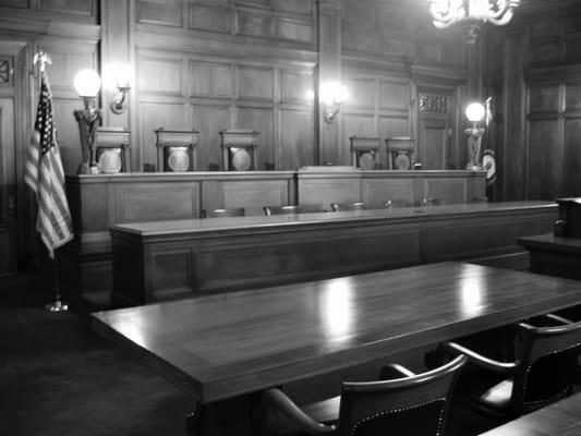 A Courtroom can be intimidating, having the right attorney can put it all into perspective. Call Hobbs & Harrison.