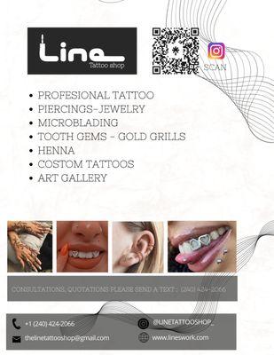 TO LEARN MORE ABOUT OUR WORK AND ARTISTS, VISIT OUR INSTAGRAM @LINETATTOOSHOP_