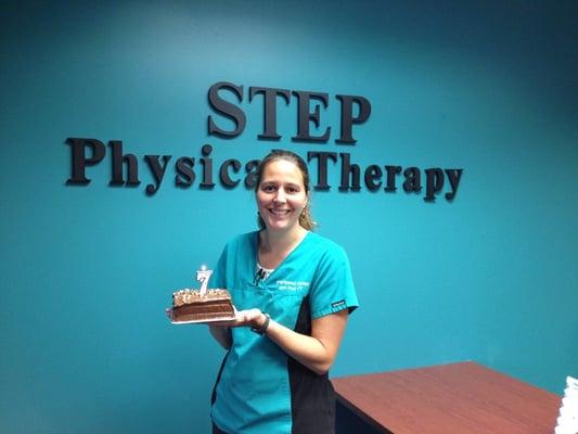 Megan, PT and owner celebrating 10 years of healing!