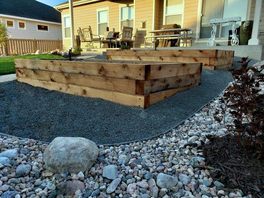 Lanscaping, Planter Beds and Fencing in Timnath Ranch.