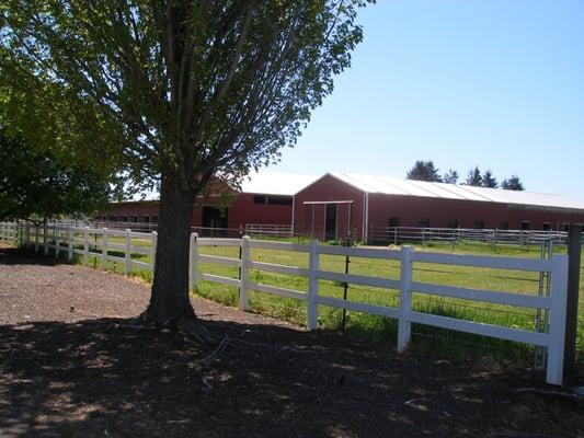 This is the east side of Herrold Stables. We offer full care boarding for your equine. Lesson horses, and hay also available.