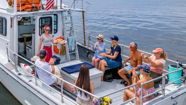 Lobster rolls onboard the Brianna Marie
Photo Credit: Peter G. Morneau