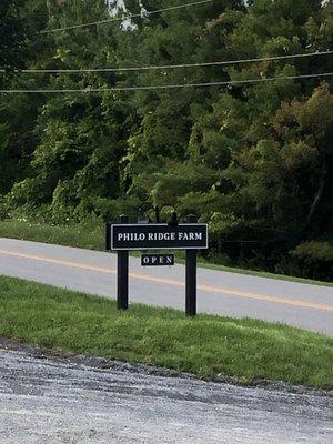 Sign for Philo Ridge Farm