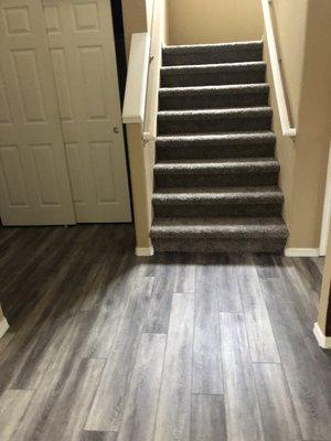 New Adura Plank LVP and Mohawk carpet