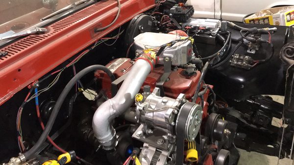 4BT/ISB 170 swap into 64 Mercury 250 with Allison transmission.