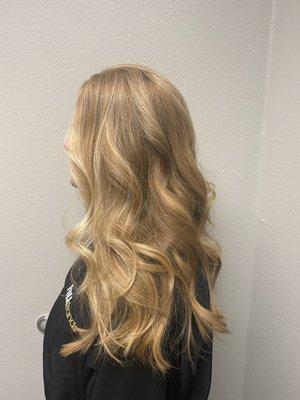 Long blonde highlights, @hairbysonnette. Sonnette Ferrera-Grand