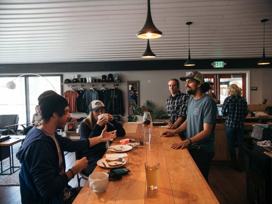 Friendly staff here to pour you beer, wine, and coffee