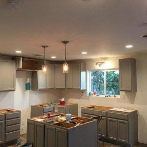 Kitchen remodel with all new lightening installed