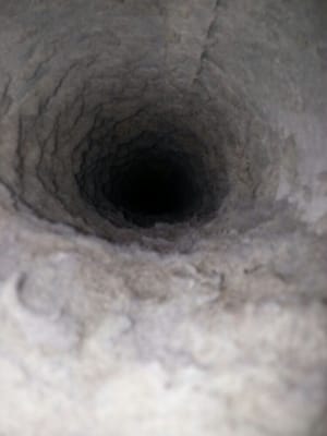 Dryer vent before cleaninig