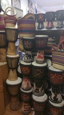 African drums! Handcrafted... I love this.