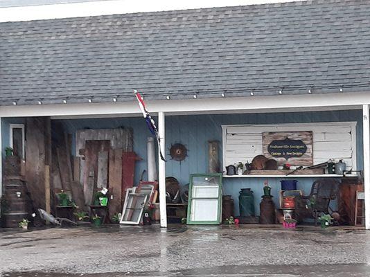 Just a sampling of barn wood and other outdoor  collectibles.