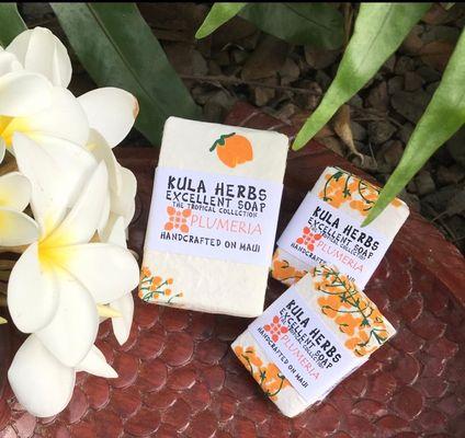 Kula Herbs Excellent Soap Plumeria has a rich complex fragrance. That will take you to tropical hideaways and breathtaking sunsets.