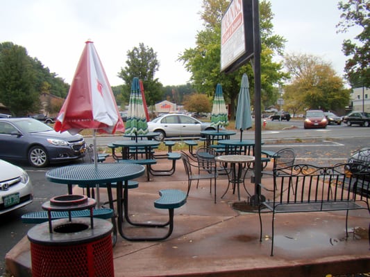 Nice outdoor seating area for sunny days