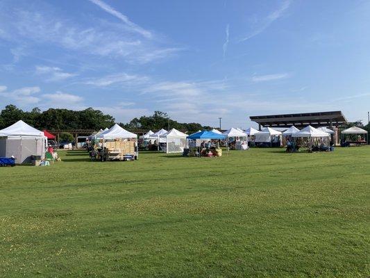 Lots of local vendors at the Farmers Market on Thursdays in the summer.