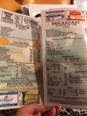 Great basic diner menu. Food is terrific and fresh.  A regular hangout for locals and anyone looking for a good, low priced meal.