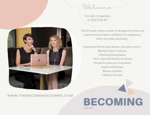 Our online course called Becoming A Mother makes a great baby shower gift.