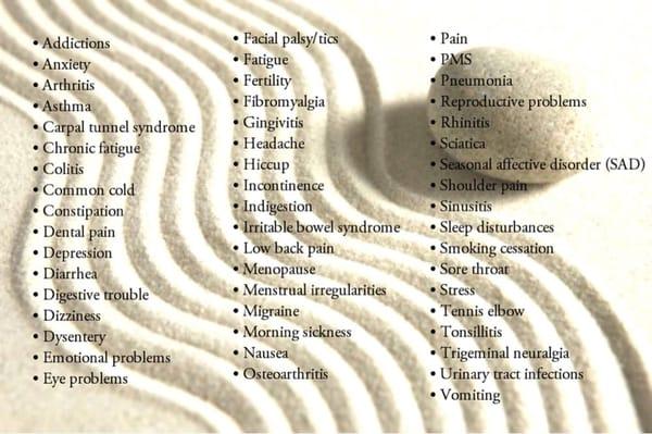 Acupuncture can help treat a variety of things.