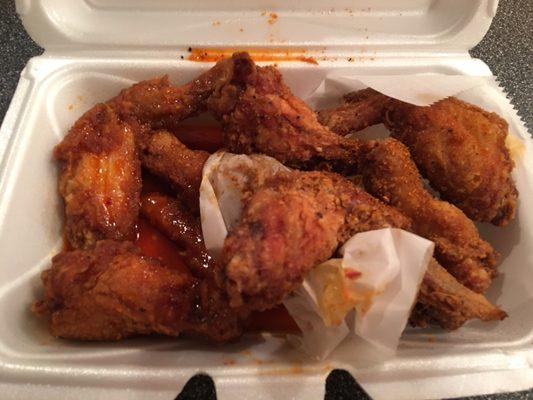 Cajun and haberno wings