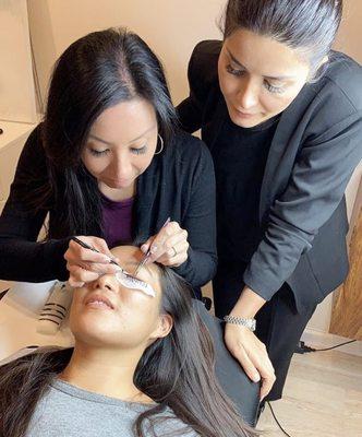 Our exclusive eyelash extension training covers both classic and volume lash courses. As well as natural perm course.