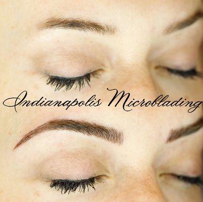 This client has been waxing off the tails of her brows to draw on a higher arch. Now she can just get up and go!