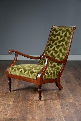 re-upholstered antique chair