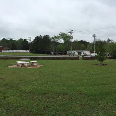 Picnic table.  Looking north.