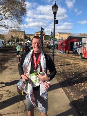 Jim after the Philadelphia Marathon!