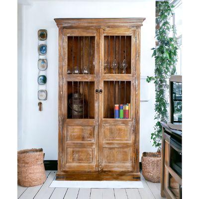 Farmhouse china cabinet. Fully assembled, solid wood, and rustic chic!