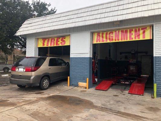 We do Alignment, and also have New & Used Tires!