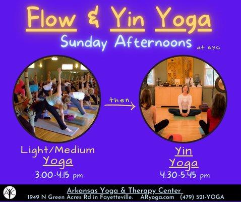 Flow Yoga and Yin Yoga