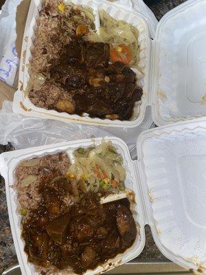 Oxtail and stew pork