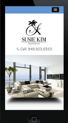 Development of mobile and desktop site:  SusieKimProperties.com