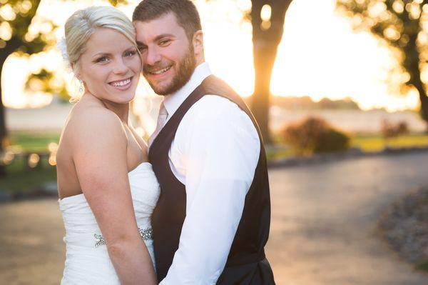 Sunset with the happy couple. - Fargo, ND Wedding Photographer