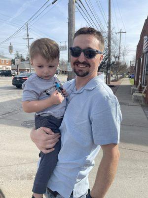 My husband and son After the haircuts