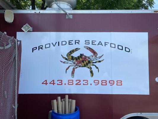 Sign in front of food truck