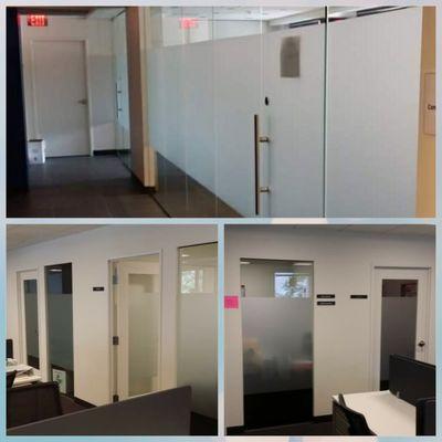 3M Frost window film in offices and conference rooms applied