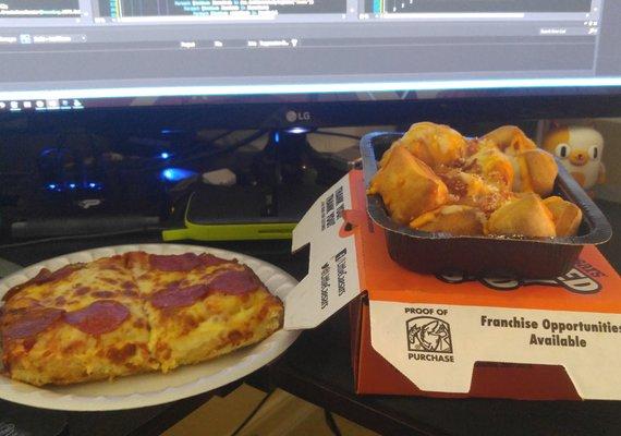 Junk food and coding, because all work and no play makes Jack a dull boy.