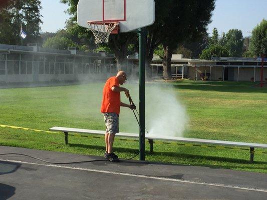 Pressure washing