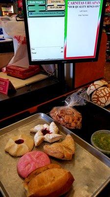 Sweet breads, salsa and chicharrones for me..