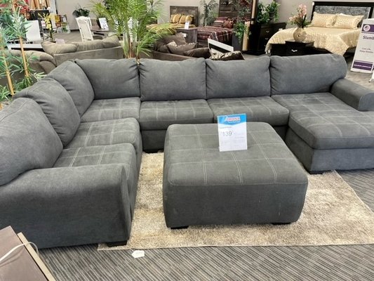 Couch with ottoman