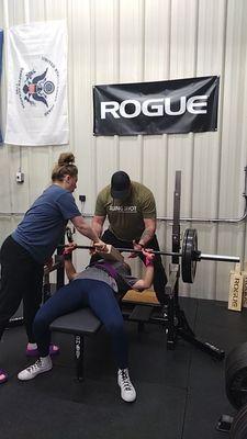 Student athlete, Olivia, training with Mike (Black Dog Strength).