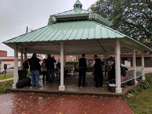 Great gazebo for rain or bright sun!