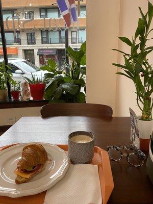 Great Croissant and a latte