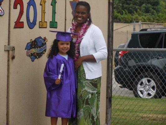 Pre-K grad 2011. Dominique will always remember her fav teacher, Ms.Roshawn. #Torreskids