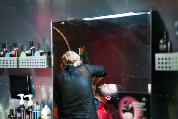 Getting a spectacular shave and beard trim. Photo by Limelife Photography