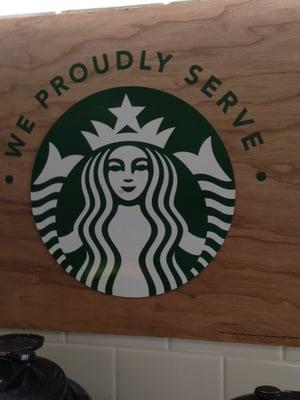 Proudly serving Starbucks Products