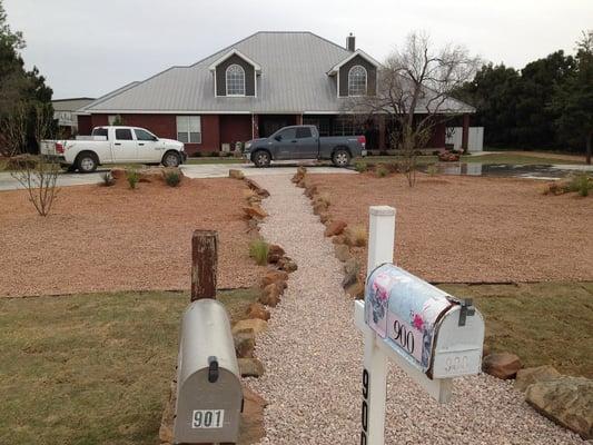 Gravel path and walkway