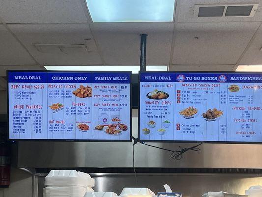 Broaster's Chicken Menu