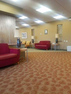 Beautifully decorated and mature waiting area.